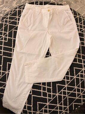 Talbots White womens Chino Pants - Classic Straight Fit